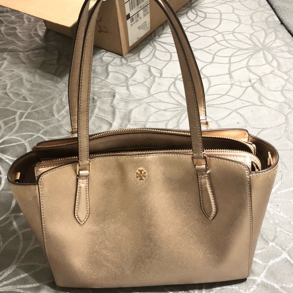 Tory Burch Handbags - Tory Burch Emerson Tote- Rose Gold